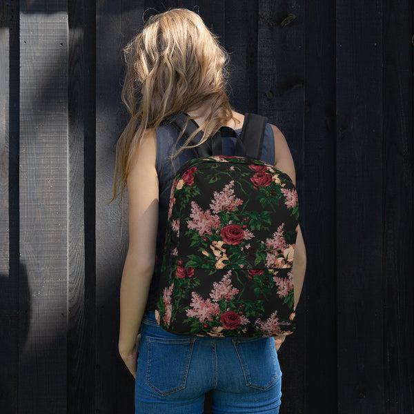 Pin Up Girl Emma Take On The Day Medium Backpack In Dark Bella Roses | Pinup Couture Relaxed
