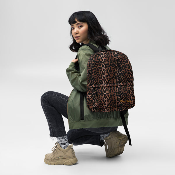 pin up girl Emma Take On The Day Medium Backpack in OG Leopard | Pinup Couture Relaxed