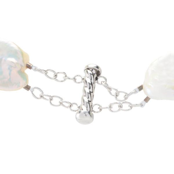 Pin Up Girl Far East Jewelry 19-22mm Freshwater Cultured Coin Pearl Strand Necklace