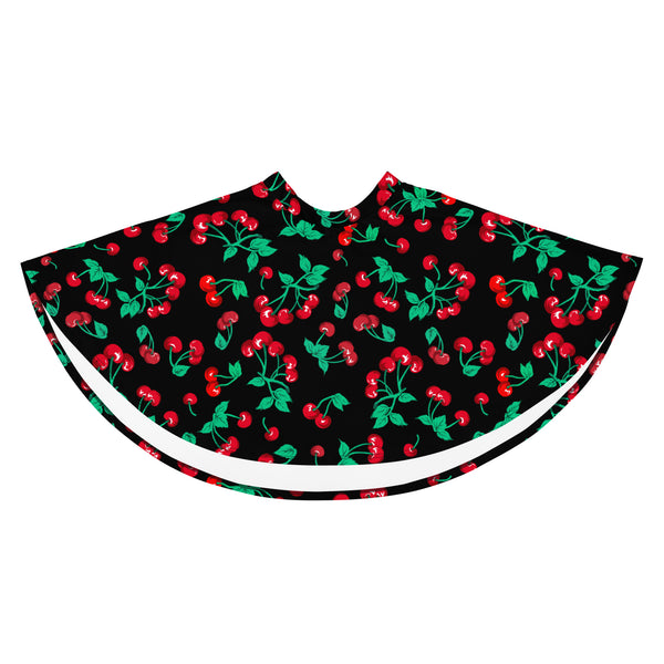 Pin Up Girl Frenchie Beach Coverup Swim Skater Skirt In Black Coffee Cherry Girl | Pinup Couture Swim