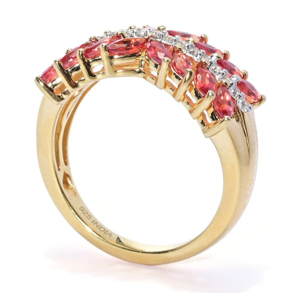 Pin Up Girl Gem Treasures 18K Vermeil Choice Of 1.90ctw Exotic Sapphire & Zircon Ring