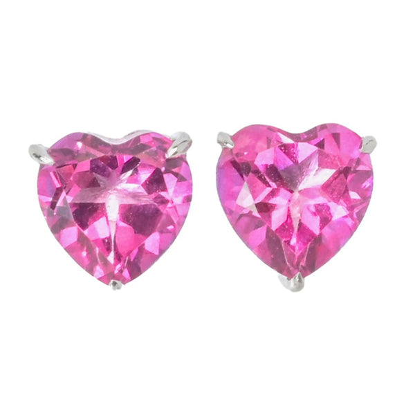 pin up girl Gem Treasures "Kellie Anne" Choice of Gem Heart Shape Stud Earrings