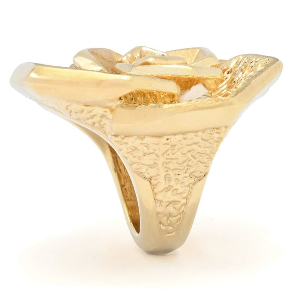 Pin Up Girl Graziella 23K Gold Plated Electroform Rose Ring