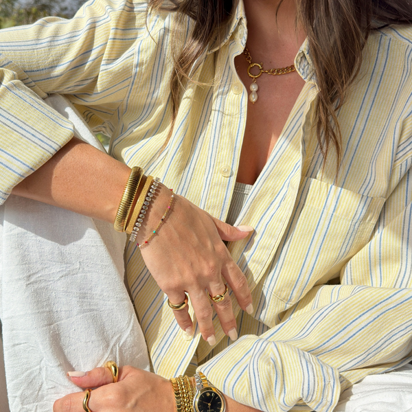 pin up girl Gwen Colorful Dainty Enamel Beaded Bracelet