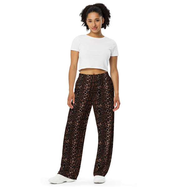 pin up girl Hattie OG Leopard Wide-Leg Lounge Pants | Pinup Couture Relaxed