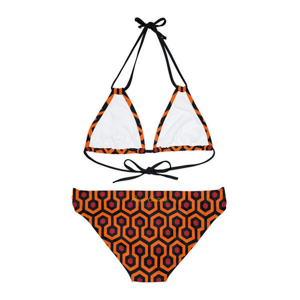 Pin Up Girl Hotel Hexagon Print Strappy Bikini Set | Pinup Couture Swim