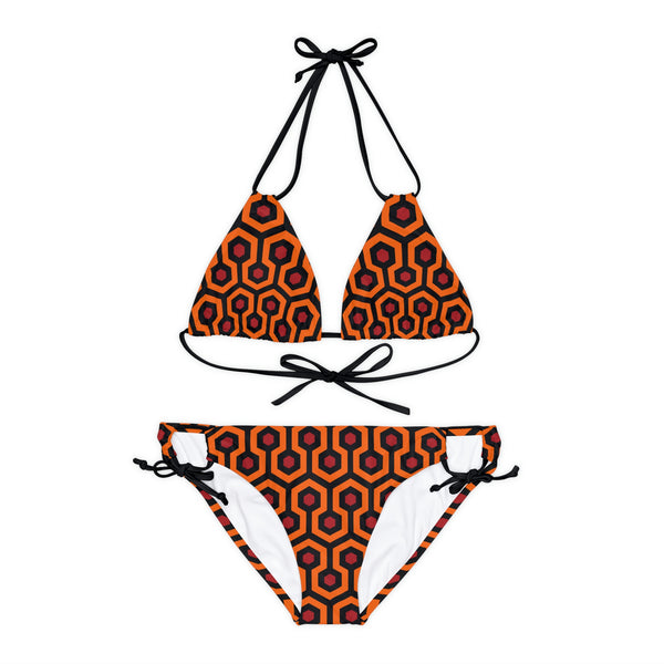 pin up girl Hotel Hexagon Print Strappy Bikini Set | Pinup Couture Swim pin up girl Hotel Hexagon Print Strappy Bikini Set | Pinup Couture Swim