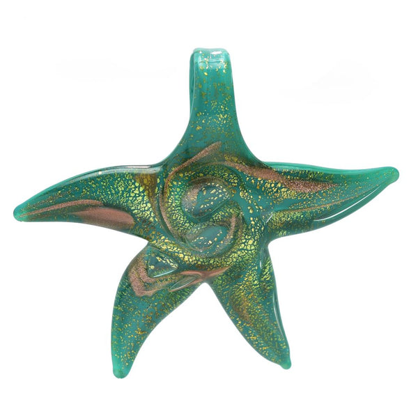 pin up girl Il Murano di Francesca 53x50mm Murano Glass Starfish Pendant