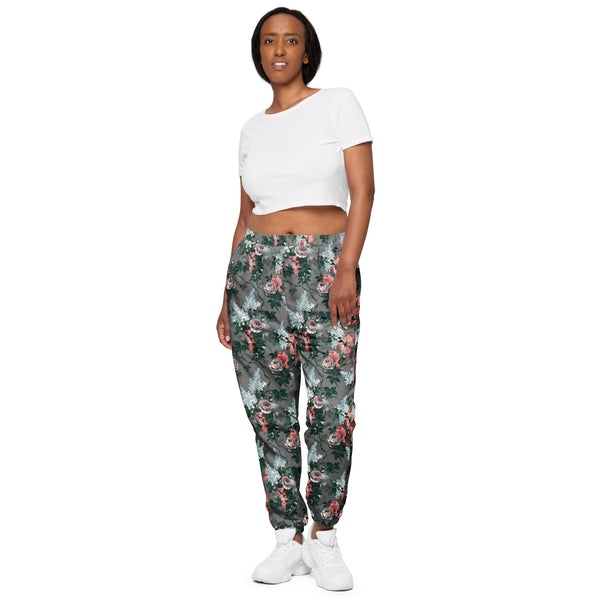 Pin Up Girl J'Adore Grey Bella Roses Joggers | Pinup Couture Relaxed