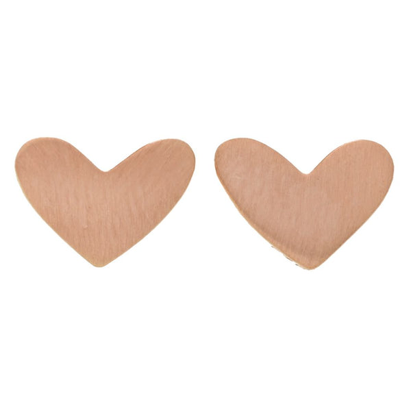 pin up girl Kendra Scott 18K Rose Vermeil "Ari" Heart Shape Stud Earrings