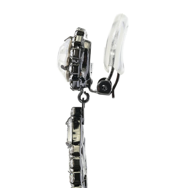 Pin Up Girl Kenneth Jay Lane Rhinestone Chandelier Clip-on Or Post Drop Earrings