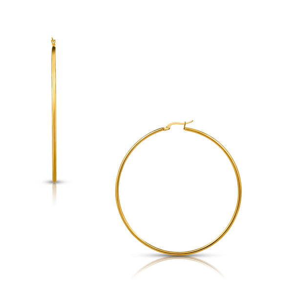 Pin Up Girl Laurette Medium Hoop Earring | Gold And Silver