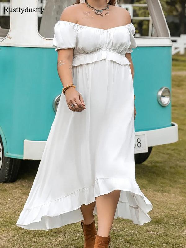 Pin Up Girl Meadow Muse Off-Shoulder Dress | Poundton