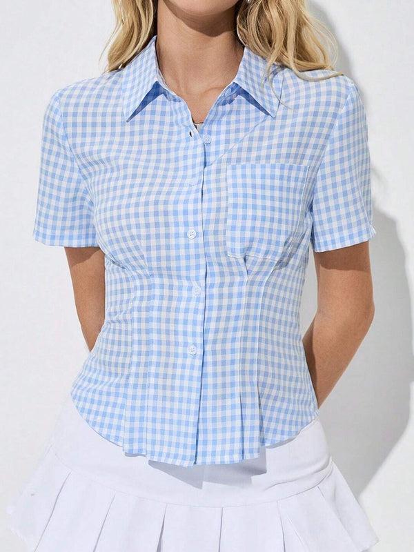 Pin Up Girl Mia Button Down Short Sleeve Shirt | 4 Colors | Poundton