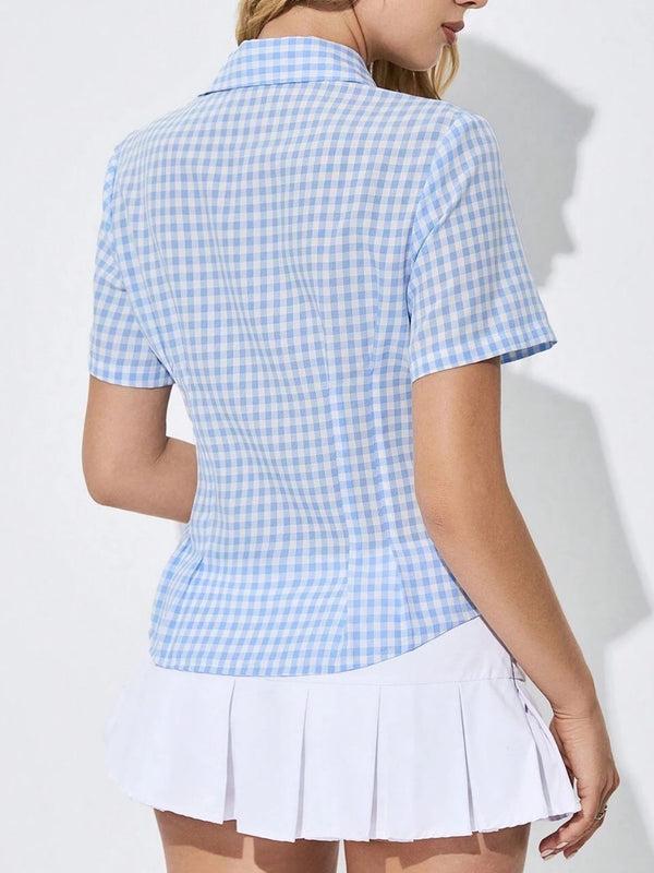 Pin Up Girl Mia Button Down Short Sleeve Shirt | 4 Colors | Poundton