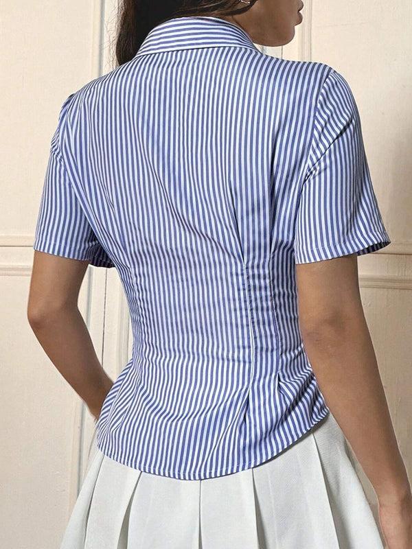 Pin Up Girl Mia Button Down Short Sleeve Shirt | 4 Colors | Poundton