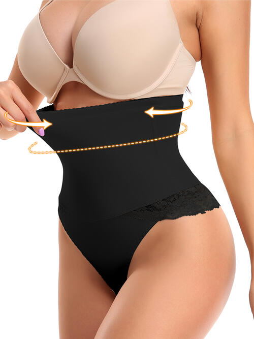 Pin Up Girl Nami Hourglass Super Curve Full Size Lace Detail Shapewear Shorts | Black Or Ivory