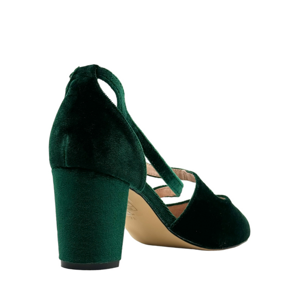 Pin Up Girl Oren Velvet Mary Jane Heels | 6 Colors | Chelsea Crew