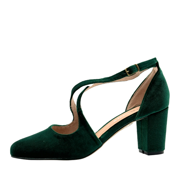pin up girl Oren Velvet Mary Jane Heels | 6 Colors | Chelsea Crew