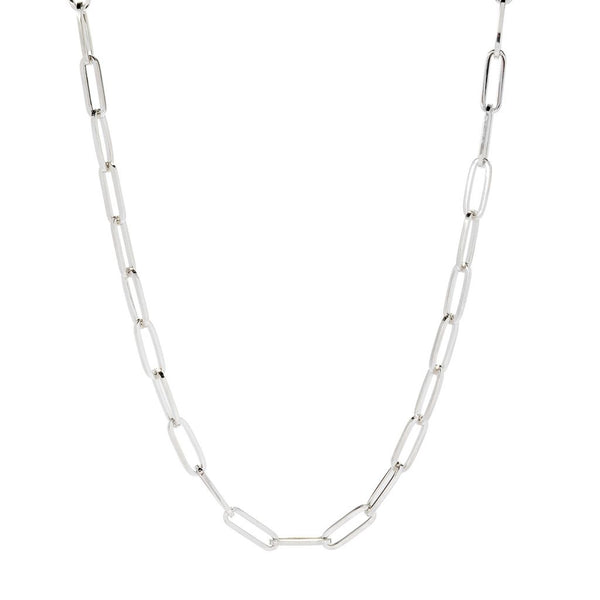 Pin Up Girl OroMio 14K Gold & Sterling Silver Tubing Choice Of Length Paperclip Link Necklace