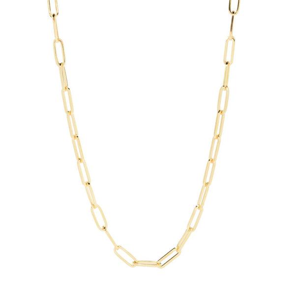 pin up girl OroMio 14K Gold & Sterling Silver Tubing Choice of Length Paperclip Link Necklace