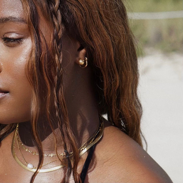 Pin Up Girl Paola Herringbone Chain Necklace | Gold And Silver