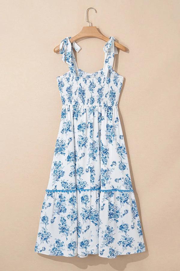 Pin Up Girl Bluebell Tie-Shoulder Midi Dress