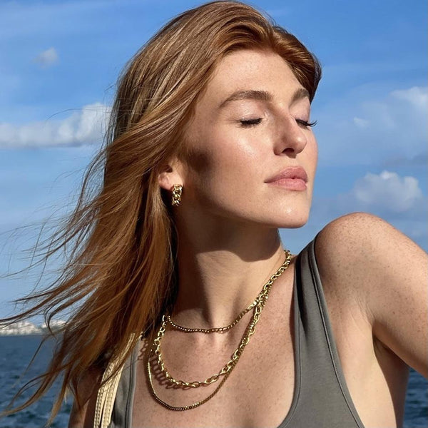 pin up girl Braxton Chain Hoop Earring