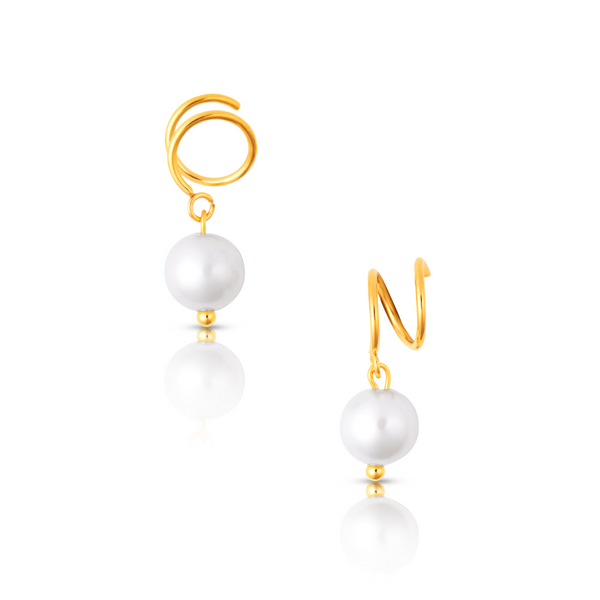 Pin Up Girl Cove Spiral Pearl Earring