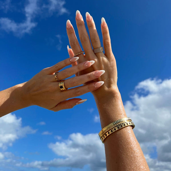 Pin Up Girl Etta Mesh Ring | Gold And Silver