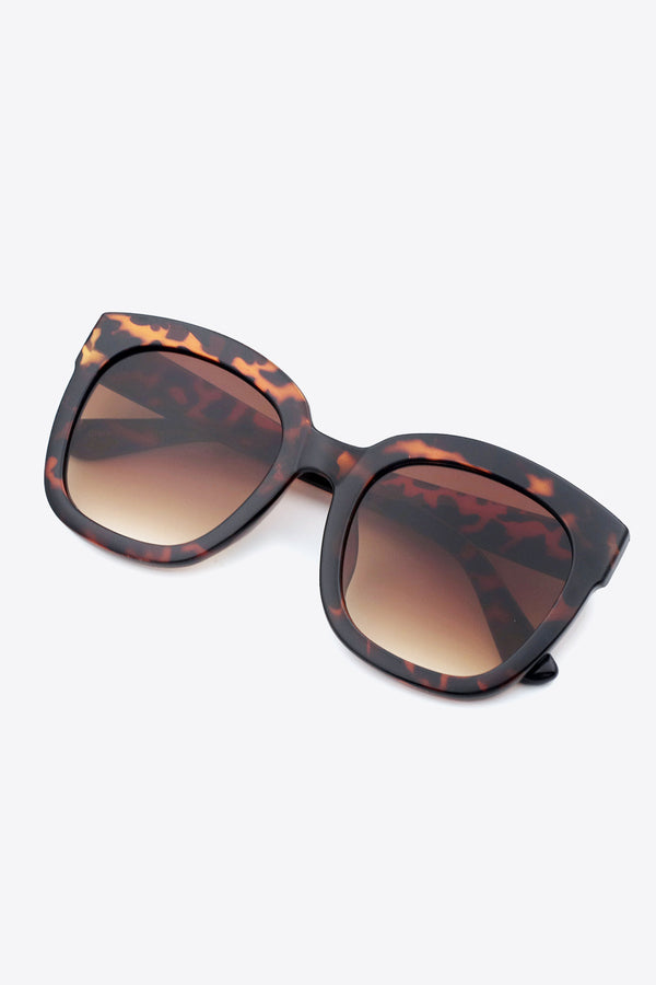Pin Up Girl Geo Glam Sunglasses In Black And Brown
