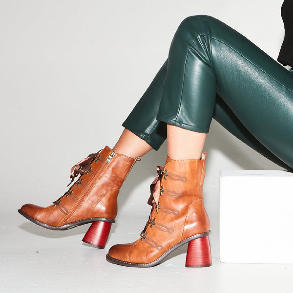 Pin Up Girl Geraldine Victorian Booties