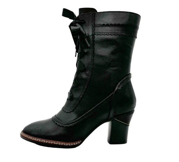 Pin Up Girl Glimpse Victorian Booties