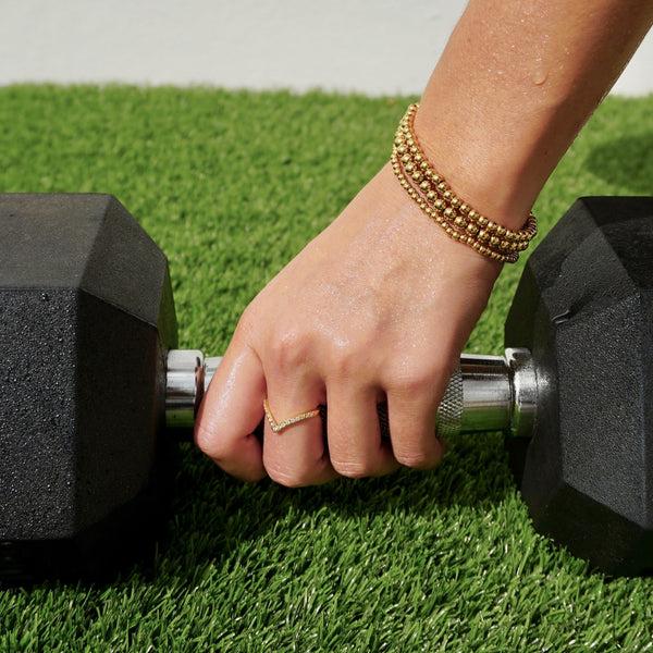 pin up girl Hadley Dainty Wishbone Ring