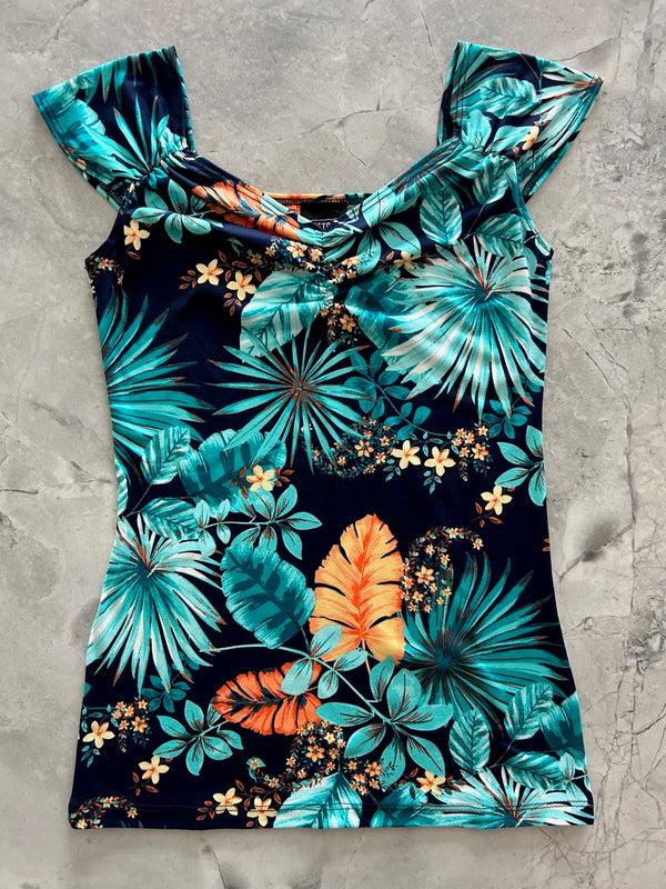 pin up girl Isabel Top in Tropical