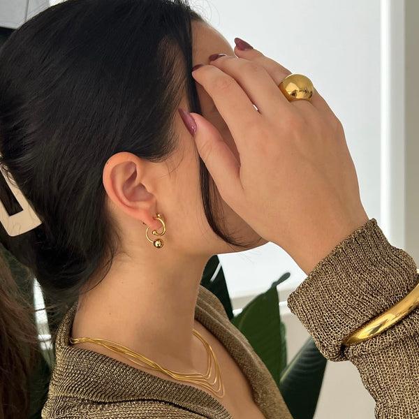 pin up girl Jocelyn Beaded Mini Hoop Earring