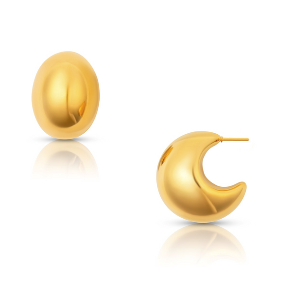 pin up girl Kane Dome Earring | Gold and Silver