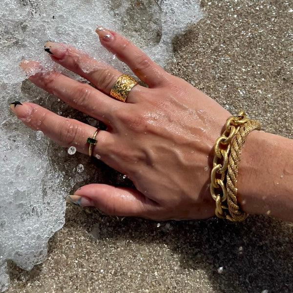 Pin Up Girl Logan Textured Ring