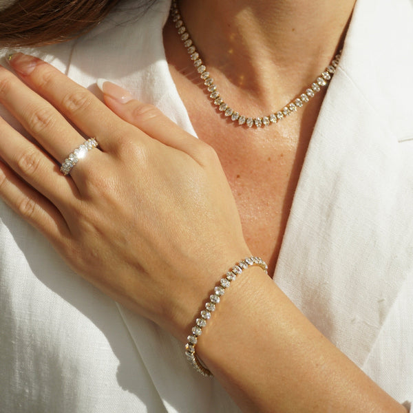 pin up girl Mylah Oval Tennis Choker Necklace