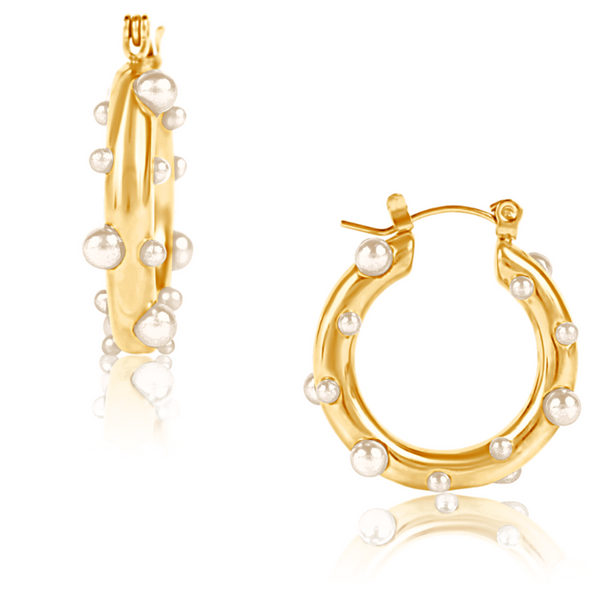 Pin Up Girl Nicoletta Pearl Hoop Earring