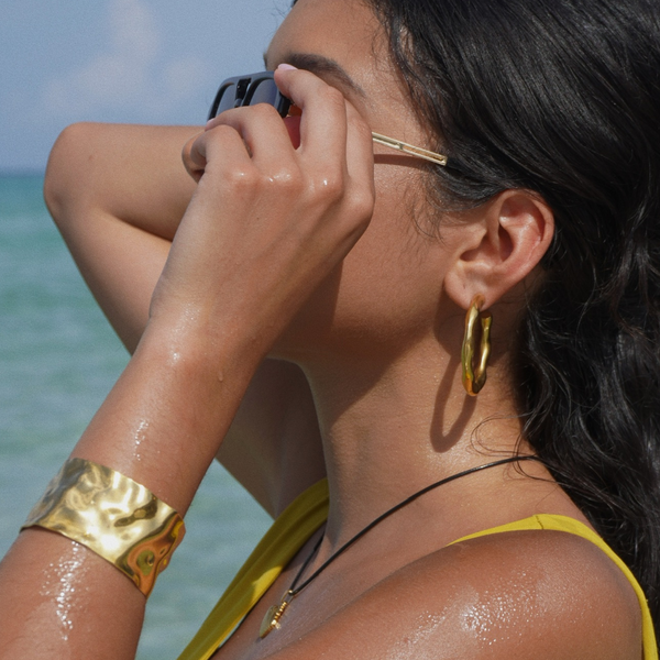 pin up girl Roxi Hammered Cuff Bracelet