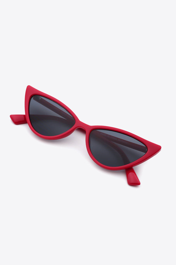 Pin Up Girl Wings Sharp Crimson Cat-Eye Sunglasses