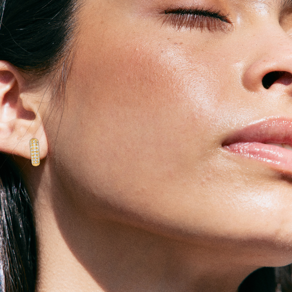 Pin Up Girl Yolanda Huggie Hoop Earring