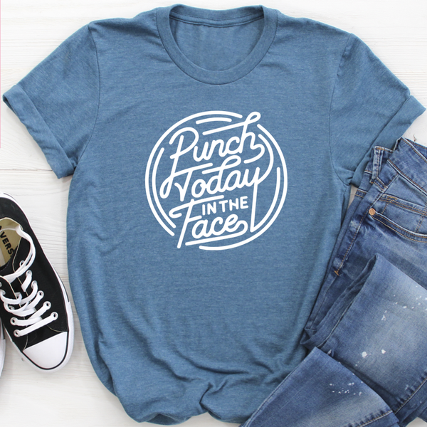 pin up girl Punch Today in the Face Graphic T-Shirt | 4 Colors