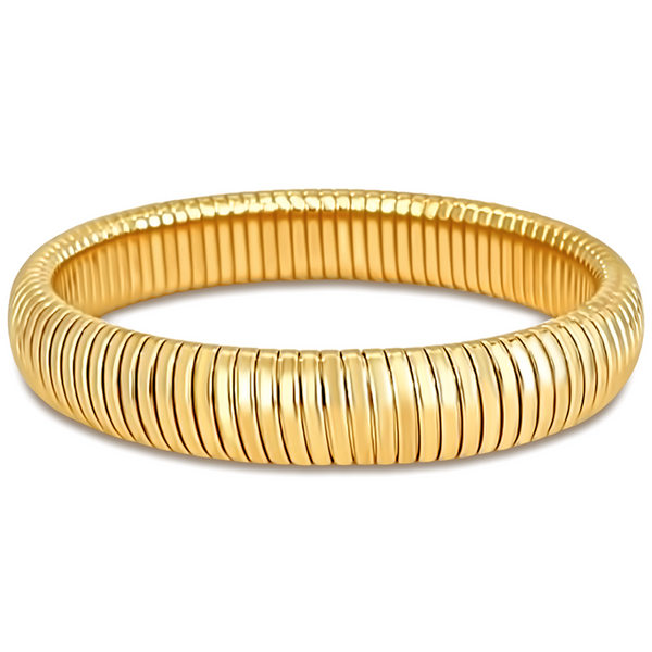 Pin Up Girl Sandra Coil Bangle Bracelet | Gold And Silver
