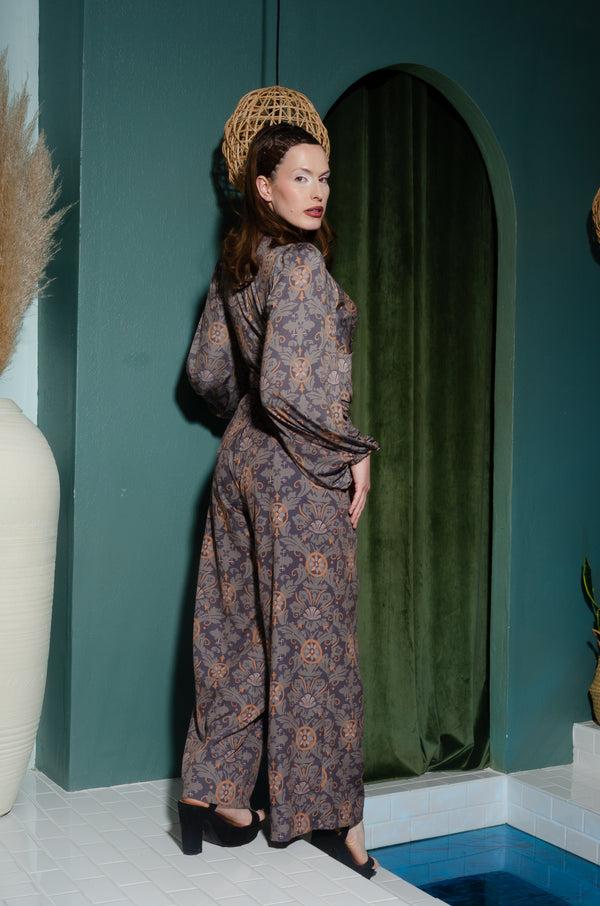 Pin Up Girl Serafina Top In Royal Woods ITY Jersey | Laura Byrnes & Hope Johnstun