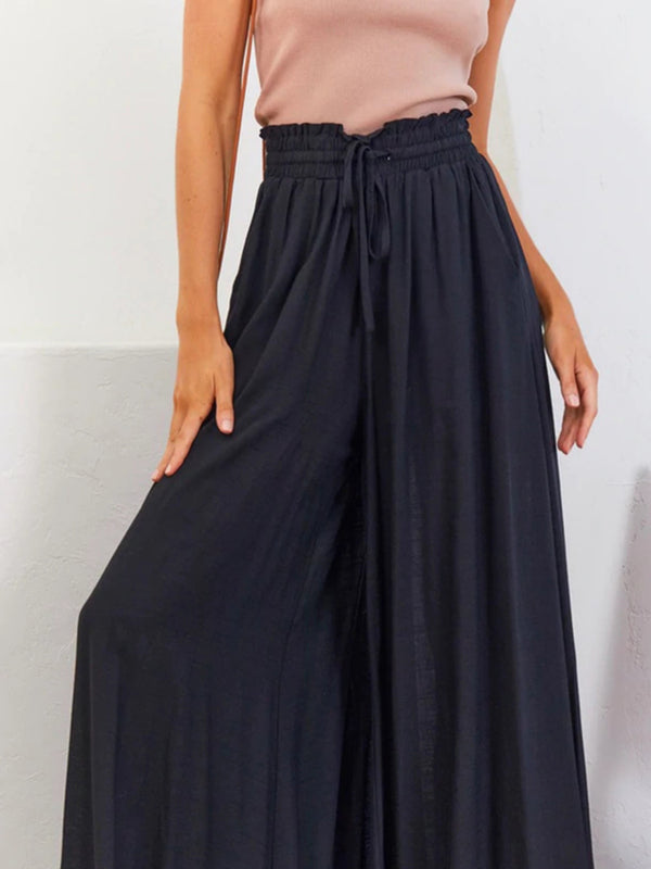 Pin Up Girl Sophia High Waist Wide Leg Pants | 4 Colors | Poundton
