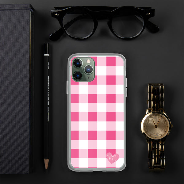 Pin Up Girl Sunday Afternoon Pink Gingham Print IPhone Case | Pinup Couture