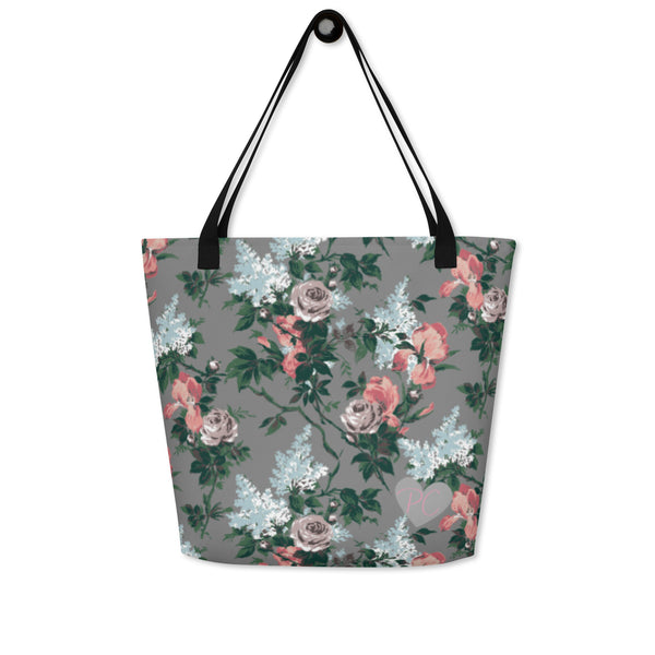 Pin Up Girl Sunny Days Large Shopper Tote Bag In J'Adore Paris Bella Roses Print | Pinup Couture