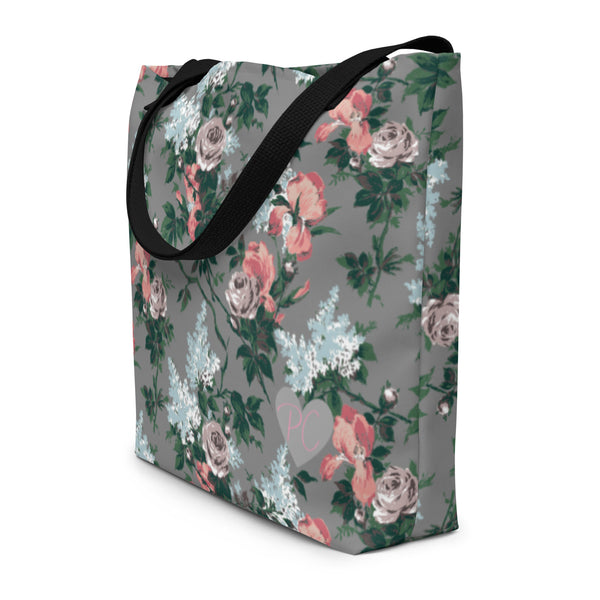 Pin Up Girl Sunny Days Large Shopper Tote Bag In J'Adore Paris Bella Roses Print | Pinup Couture